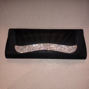 Black rhinestone clutch
